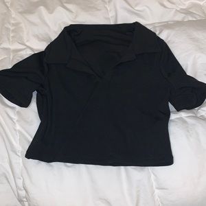 Black collared shirt